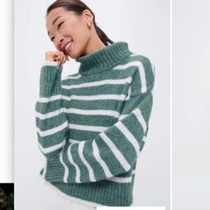 Z Supply Palm Green Josephine Stripe Sweater